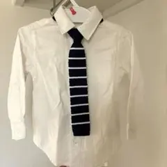 キッズ用シャツ・ブラウス　ホワイト　ネクタイ付き　正装服