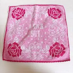 ANNA SUI バラ デザイン タオルハンカチ
