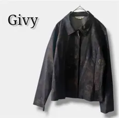 【ギビー】ぶどう柄ジップジャケット ブルゾン ダークカラー レナウン アウター