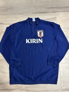 サッカー日本代表　KIRIN ハーフジップ　ピステ　フリーサイズ　ネイビー