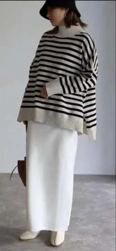 ボンジュールサガン　ホワイトロングスカート