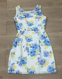 rienda 花柄 ノースリーブ ミニワンピース M