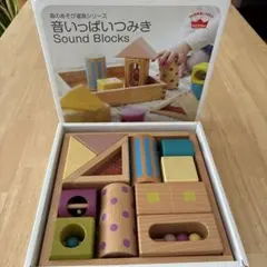 Ed.Inter 音いっぱいつみき 11ピース 木箱付き 美品 知育玩具