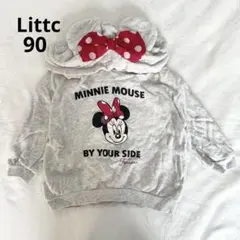 しまむら　Littc 【90】リトシー　ミニー トレーナー パーカー グレー