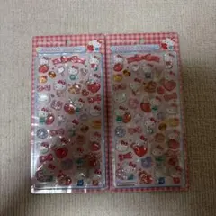 正規品 ボンボンドロップシール　キティ赤　サンリオ第二弾 ２枚セット