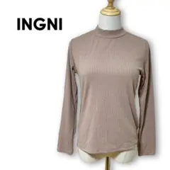 INGNI リブモックネック 長袖カットソー ピンクベージュのサムネイル
