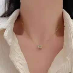 高級 サージカルステンレス 金アレ 【爆売れ】リング✨cz3柱ダイヤ ネックレス