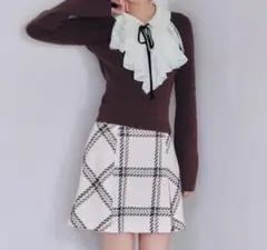 【タグ付き新品未使用】Sustainableロービングチェックミニスカート