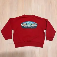 カーズ CAMP and CABINS 裏起毛 トレーナー 120 レッド