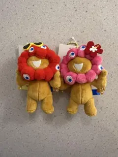 推しカラー 日焼け ミャクミャク ボールチェーンマスコット　２種セット