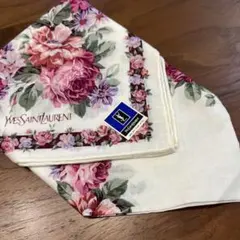 Yves Saint Laurent フラワープリント ハンカチ