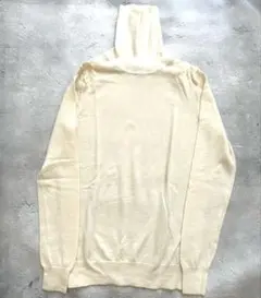 【美品】無印良品 ウール100% タートルネックニット L オフホワイト