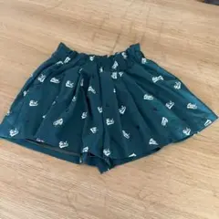 ダークグリーン ハートプリント スカート 100cm〜