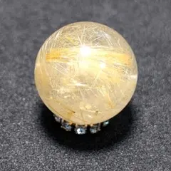 一点物 ギラギラに輝く タイチンルチル 13ミリ 極太金針水晶 1粒売り