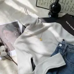 ハイネック コットン