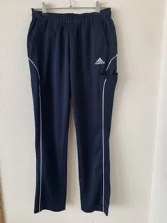 adidas ネイビー ジャージパンツ サイドポケット付き