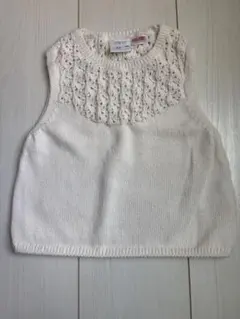 ZARA アイボリー ニットベスト 3-4歳