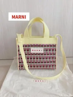 美品✨MARNI　マルニ ジャガードニット トート 2WAYショルダーバッグのサムネイル