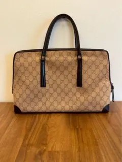 GUCCI オールドグッチ GG柄 キャンバス×レザー トートバッグのサムネイル
