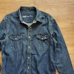 Gap 1969 デニムウエスタンシャツ M 濃紺 良好
