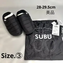 【美品＊袋付き】SUBU スブ 冬用サンダル ブラック ＊ 3(28〜29.5)