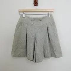 VOUS ETES　ヴゼット ツイード グレーハーフパンツ キュロット 38