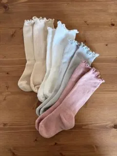 【0-6M】膝上ハイソックス 4足セット