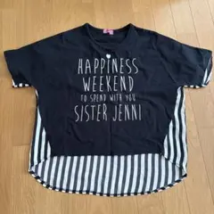 SISTER JENNI Tシャツ ブラック ストライプ