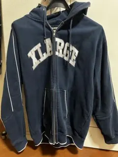 XLARGE ネイビー フルジップパーカー