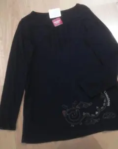 新品タグ付きドラッグストアーズ　コットン100%チュニック　ネイビー　ぶたさん