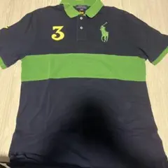 POLO RALPH LAUREN ポロシャツ ネイビー グリーン ビッグポニーのサムネイル