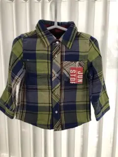 JUNK STOREチェック柄リバーシブルシャツ 95cmマルチカラー