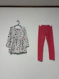 size6 (120) 上下セット　チュニック　レギンス