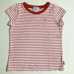 100cm Tシャツ　赤　ボーダー　ミキハウス