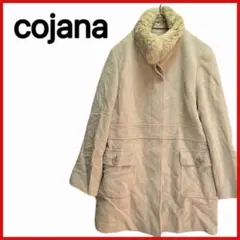 【cojana】 ウールコート レッキスファー付 フルボタン 上質 カジュアル