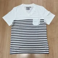 【美品】ナノユニバース nano・universe 汗染み防止 ボーダーTシャツ