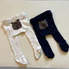 babyGap くまけつ ベビータイツ 2枚セット 0-12m