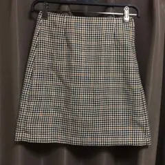 GU ハウンドトゥース柄ミニスカート サイズS