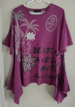 カステルバジャック　変形　Tシャツ　紫　パープル　サイズ42 日本製のサムネイル