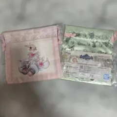 一番くじ　セガラッキーくじ　巾着　バンビ　とんすけ　ミスバニー　フラワー