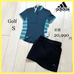 新品 adidas ゴルフ ポロシャツ ラウンドヘムスカート 上下セット S