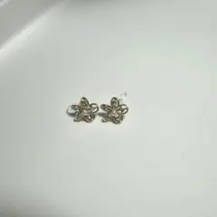 イヤリング お花 ゴールド パール