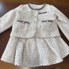 フォーマルセットアップ 130cm ツイード卒園式　入学式女の子