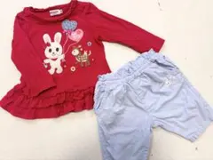 ミキハウス ウサコワッペン 80 セット