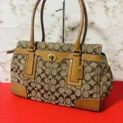 0076 COACH signature turnlock y2k bag