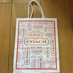 COACH ショッピングバッグ ホワイト/オレンジ