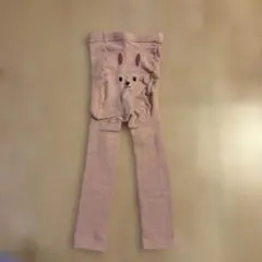 ウサギの顔刺繍ピンクレギンス　ユニクロ　100