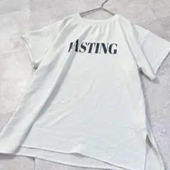 ラコレ とろみ Tシャツ ロゴプリント 綿 クルーネック 半袖 オーバーサイズ