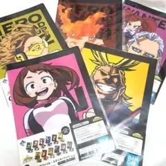 ヒロアカ　クリアファイル・ステッカーセット　5点　まとめ売り