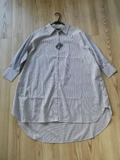 パラスパレス リネン100% ロングシャツワンピース 長袖 Aライン - メルカリ